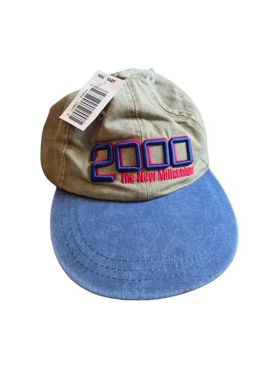 Millenium Other - Vintage 2000 The New Millennium Hat Green Blue Raised Shadow Embroidery Dad Cap